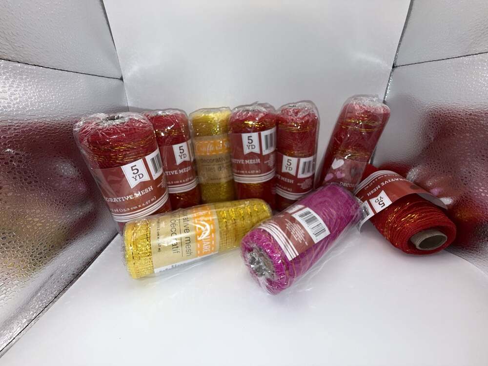 Crafter's Square Decorative Mesh 6 inch x 5 yard Assorted Rolls